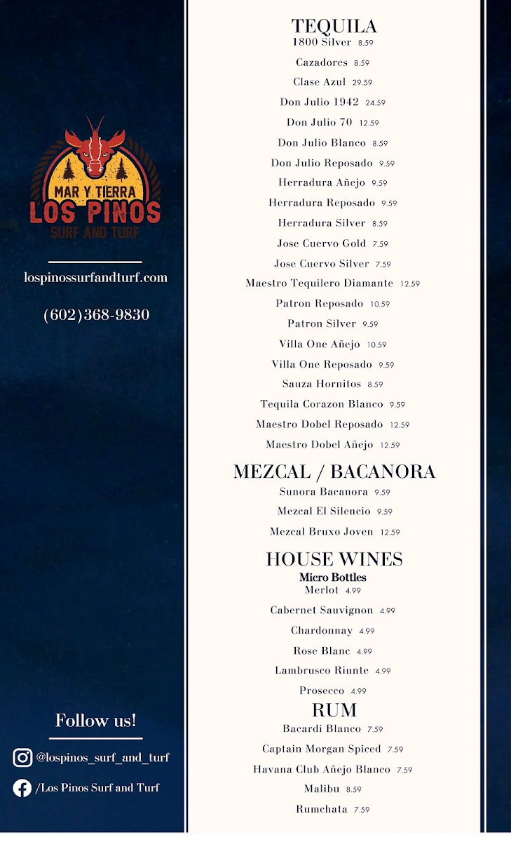 Menu Los Pinos Surf And Turf-9